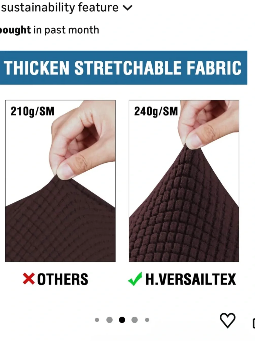H.VERSAILTEX 4 Piece Stretch Sofa Covers For Couch